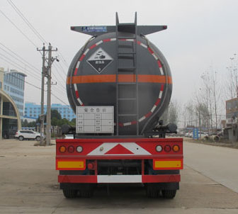 程力威牌CLW9409GFW型腐蚀性物品罐式运输半挂车