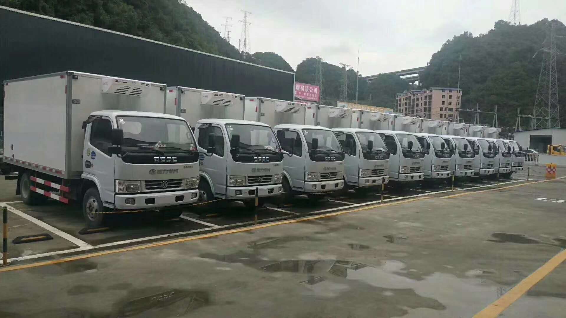 贵州李总12台东风多利卡冷藏车成功交付