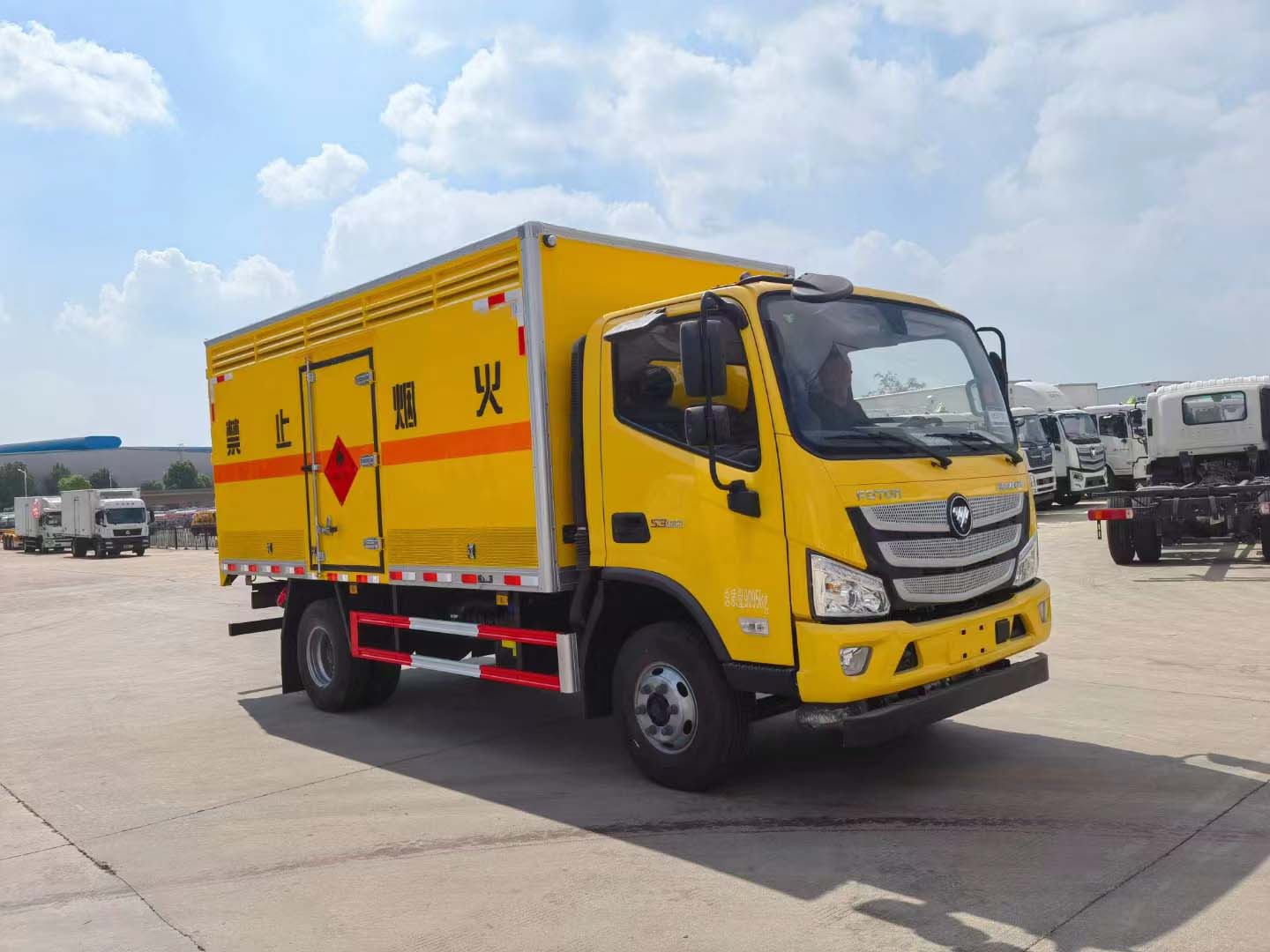 中国燃气专用福田欧马可荷载5吨气体厢式运输车